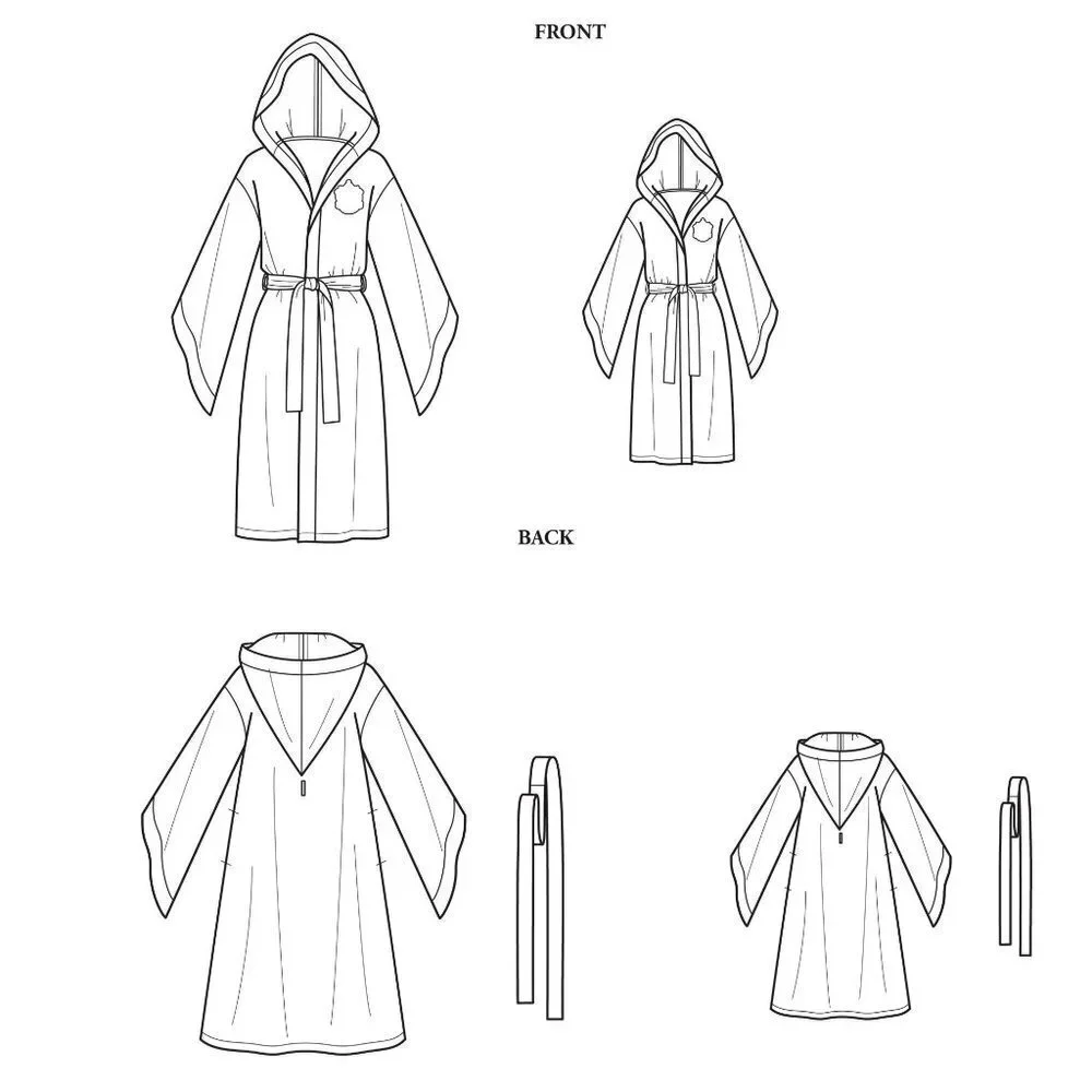 Simplicity Sewing Pattern 9022 10366 Robes Unisex‎ Child 4-16 Adult XS-XL